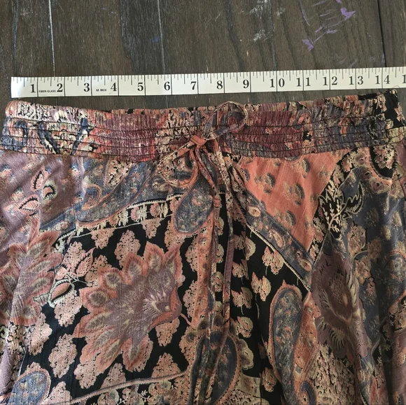 Angie Paisley Patchwork Handkerchief Hem Skirt Pink Boho Large - Picture 11 of 12
